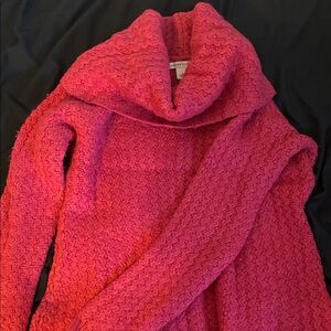 Banana Republic Vibrant Pink Cowl Neck Sweater